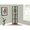 Monarch Specialties Bookshelf, Bookcase, Etagere, Corner, 4 Tier, 60"H, Office, Bedroom, Metal, Laminate, Brown, Black I 3648 - alternate 9